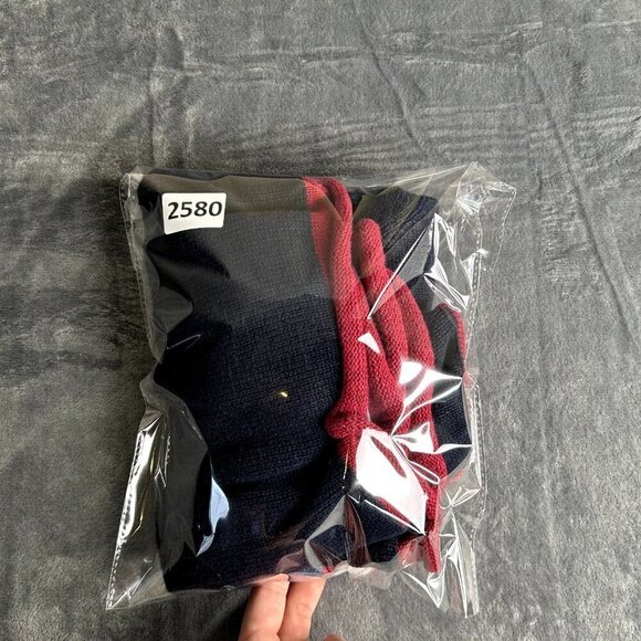 VTG Christopher & Banks Sweater American Flag Snowman Patriotic Blue Large - Picture 7 of 7